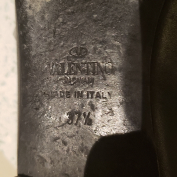100% Authentic Valentino Rockstud Flat Noir 37.5 - Picture 8 of 12